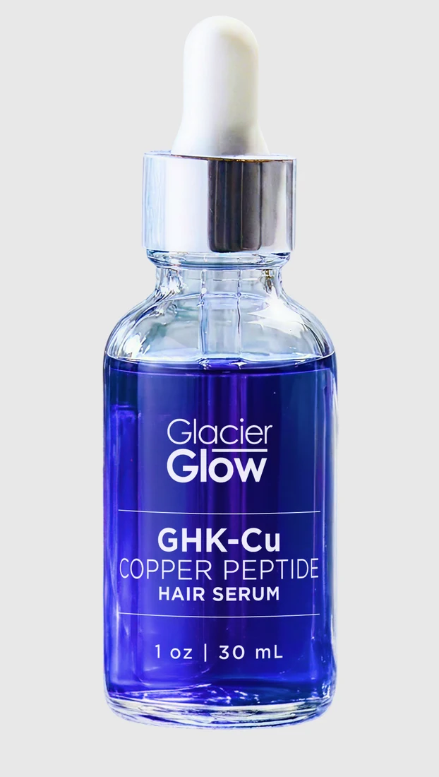 GlacierGlow GHK-Cu Copper Peptide Hair Serum, single bottle